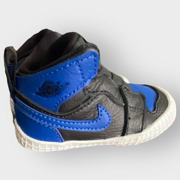 Nike Air Jordan 1 Crib Booties Sneaker Royal Black AT3745-007 Infant size 3C New - Picture 5 of 10